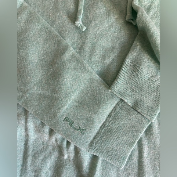Ralph Lauren RLX Cashmere Light Blue/ Green Men's Sweater Hoodie - Picture 4 of 16